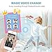 BONAOK Wireless Bluetooth Karaoke Microphone with Dynamic LED Light, Portable Handheld Karaoke Mic with Magic Voice Home Party Birthday Boys Girls Adults All Ages(Rose Gold)