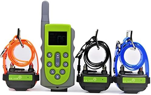 KOOLKANI® 650 Yards Remote Dog Training Collar Obedience Trainer:Rechargeable Waterproof Collar w/10 Levels of Adjustable Static Stimulation,Beep Tone and Vibration (Three-dog Trainer)