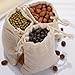handrong 50pcs Small Cotton Bags Drawstring Bags Reusable Muslin Cloth Gift Candy Favor Bag Jewelry Pouches for Wedding DIY Craft Soaps Herbs Tea Spice Bean Sachets Christmas, 3x4 inch