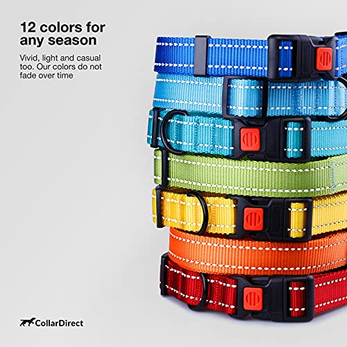 CollarDirect Reflective Dog Collar, Safety Nylon Collars for Dogs with