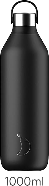 Chilly's Series 2 Bottle 1000ml Abyss Black Stainless Steel Vacuum Insulated view 2