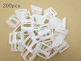 Wang-Data 200Pcs Tile Flat Leveling System Clip Wall Floor Balance Tool Spacers Strap