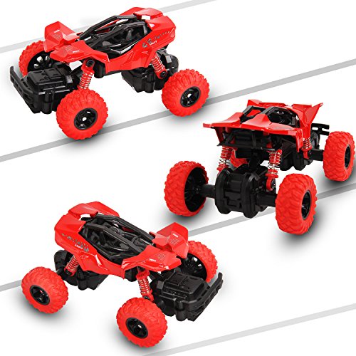 Af-tigonhw Pull Back Cars Alloy Diecast Monster Truck Race Car Buggy Functions Toy Vehicles with High Speed Gift for Kids and Toddlers 1:36 Scale