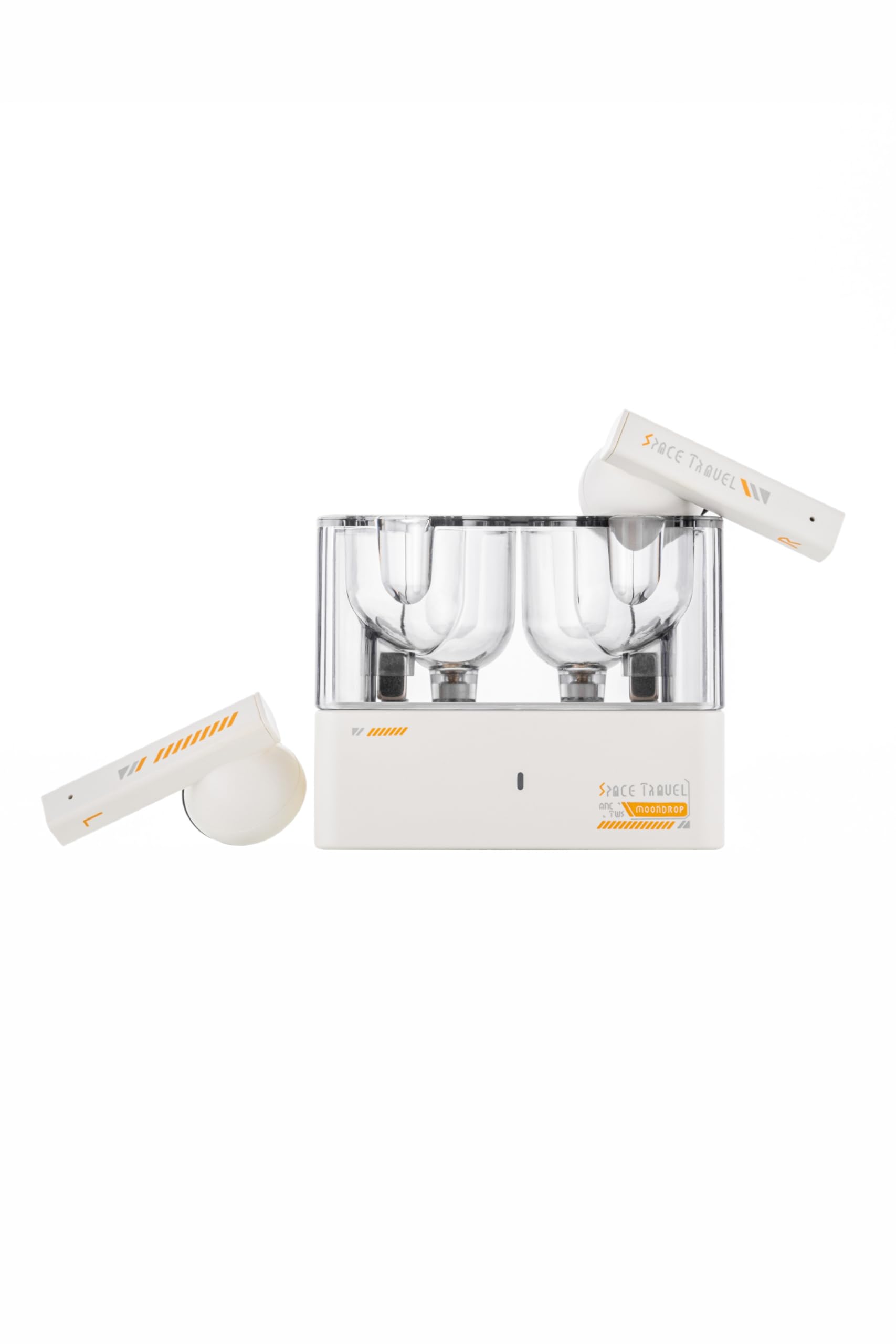 水月雨 MoonDrop Space Travel ワイヤレスイヤホン bluetooth 5.3 アクティブノイズキャンセリング 通話用マイク搭載 最大12h再生 音量調節 白商品画像