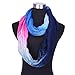 HDE Women's Sheer Infinity Scarf Soft Lightweight Loop Scarf (Blue Pink Ombre)