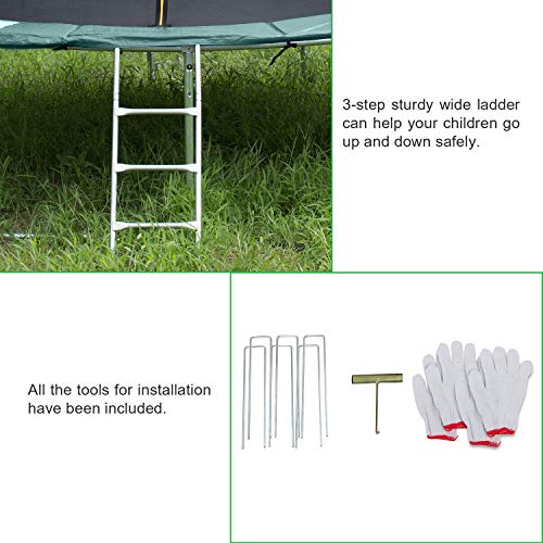 image for Tiptiper 12 ft Trampoline Outdoor Trampoline with Safety enclosures ne