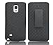 Samsung Galaxy Note Edge Case, Black Belt Clip Holster Armor Protective Case, Defender Cover (SHELL HOLSTER COMBO) (BLACK HOLSTER SHELL WITH KICKSTAND)