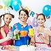 Party Supplies Drinking Plastic Straws Reusable for Kids Birthday Favors with Cleaning Brush