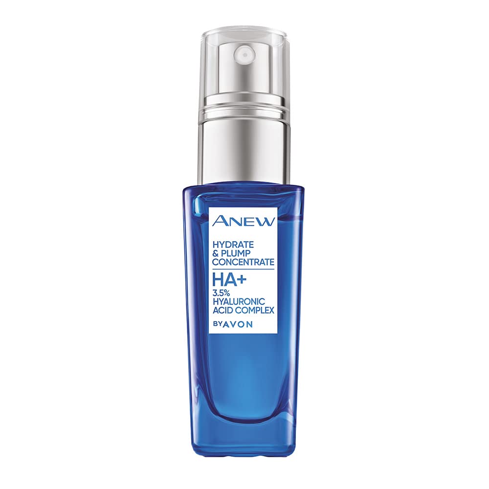Avon Anew Hydrate & Plump Concentrate 30ml, Contains 3.5% Hyaluronic Acid Complex, Deeply Hydrates and Locks in Moisture, For Plump Looking Skin, Cruelty Free