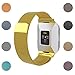 Fitbit Ionic Milanese Band,Hagibis Milanese Loop Mesh Stainless Steel Bracelet Strap Replacement Wristband with Magnet Lock for Fitbit Ionic Smart Fitness Watch