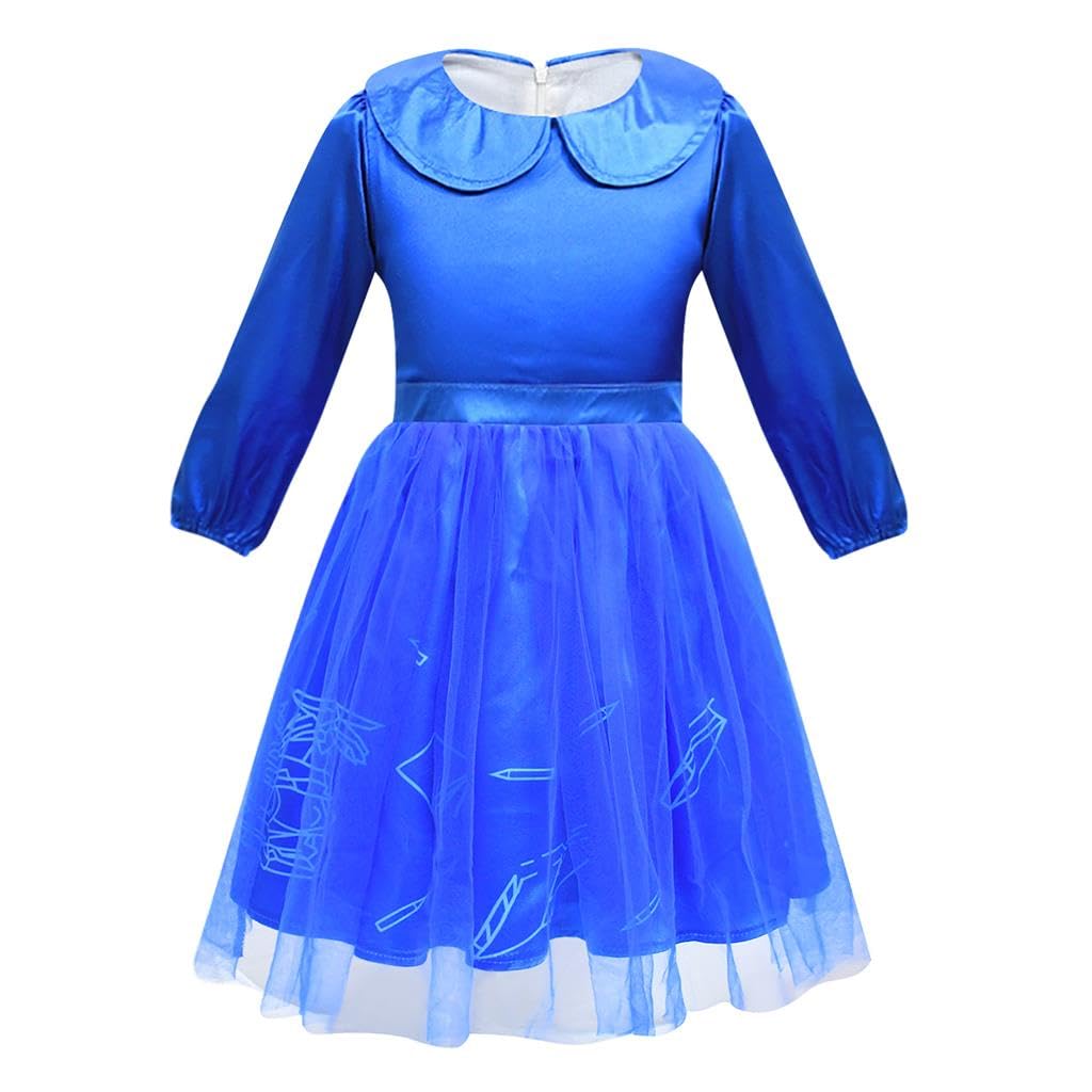 Lito Angels World Book Day Fancy Dress Up Costume Party Outfit for Kids Girls Age 8-9 Years, Blue