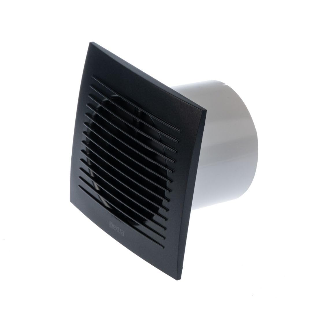LIRAST Ø 100mm / 4 inch Anthracite Bathroom Fan - Ventilator for Bath Kitchen Toilet - Extractor Fans
