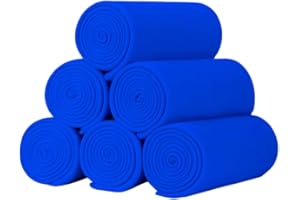 SeaBeauty Fleece Throw Blankets Lightweight Warm Soft Cozy Pet-Friendly Bulk Fleece Throw Blanket Kids Solid for Home Bed, Sofa,Office, Gifts (Pack of 6-50 x 60 inch,Aque Blue)