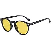 Long Keeper Small Round Polarized Sunglasses for Men Women Classic Circle Sunglasses UV Protection Vintage Round Sun Glasses