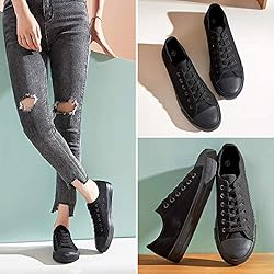White Sneakers for Women Low Top Canvas Shoes