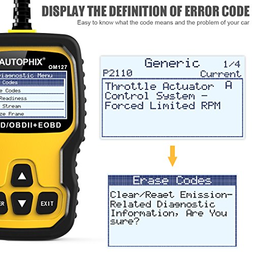 Code Reader, AUTOPHIX OM127 JOBDII OBD2 Scanner Car Engine Fault Code Reader Auto Check Engine Light CAN Automotive Diagnostic Scan Tool for Japanese Vehicles TOYOTA HONDA NISSAN MAZDA SUZUKI - Thumbnail 4