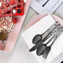 Matte Black Silverware Set, Bysta 20-Piece