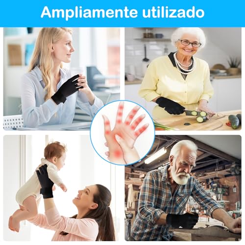 Guantes de Compresión para Artritis - Guantes de Artritis para Mujer, Reumatoide Tunel Carpiano Manos Dedos Alivia Dolores y Rigidez de Manos, Suave Arthritis Gloves para Mujere y Hombre