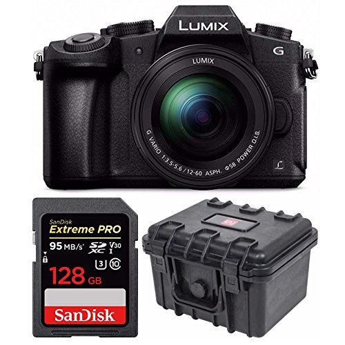 PANASONIC-LUMIX-G85-4K-Mirrorless-Camera-with-12-60mm-Power-SanDisk-128GB-Extreme-PRO-Waterproof-Hardcase