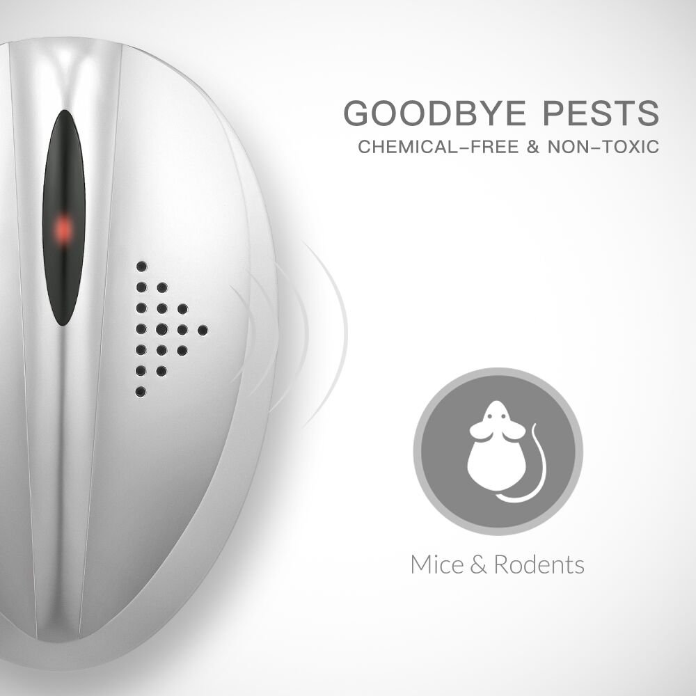 AVANTEK Ultraschall Schädlingsbekämpfer gegen Ratten und Insekten, Mäuse- und Insektenvertreiber für eine Fläche von 30 m²