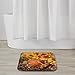 QIYI Thanksgiving Bath Rug, Halloween Non Slip Doormat, Orange Decorations for Home, Fall Indoor Décor Office Floor Mats, Kitchen Dining Living Bathroom Bathtub Rugs 16