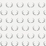 Carousel Designs Silver Gray Antlers Fabric by the Yard