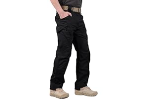 Hiwise Men's Ripstop Tactical Pants Water Resistant Stretch Cargo Pants Lightweight EDC Hiking Work Pants