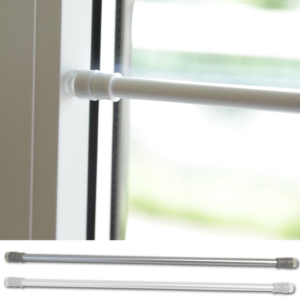 Jemidi Klemmstange Mit Schraubtechnik Klemmstangen Gardinenstangen Gardinen Stange Zum Klemmen 40cm 60cm Ausziehbar Ausziehbar Silber Amazon De Kuche Haushalt