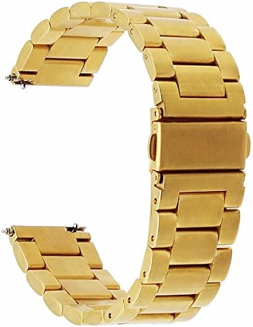 M Memore Adjustable Stainless Steel Metal Wristband Strap with Adjustment Tool for Samsung Gear S3 Classic/Gear S3 Frontier Smart Watch (Gold)