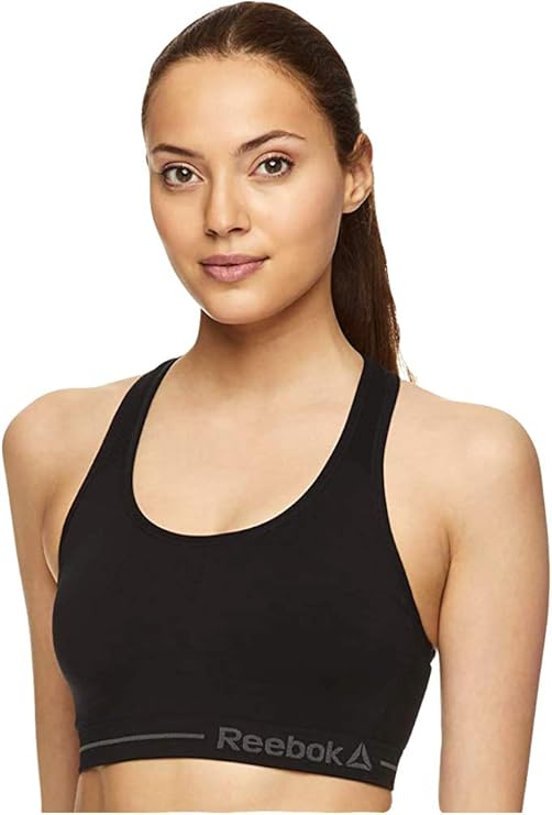 Reebok Women's Wireless Racerback Sports Bra Medium Impact Seamless