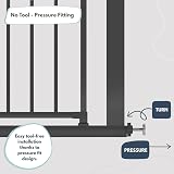 Venture Q-Fix 110cm Extra Tall Baby Gate for Stairs 73-80cm Wide Black view 3