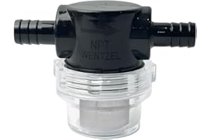 FBOJOY Water Pump Strainer Filter (Black, 1PCS3/8 Inch)