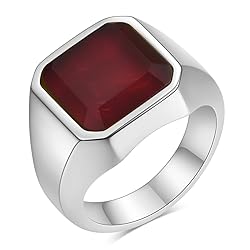 MYNENEY 14K Gold/Silver/Black Plated Square Signet