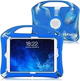 Vakoo iPad Mini Case,Childproof Shockproof Soft Silicone Portable Light Weight Handle Case Cover for iPad Mini 3,2,1, iPad Mini Retina - Blue Camouflage