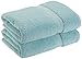 Superior Egyptian Cotton Pile Bath Towel Set of 2, Ultra Soft Luxury Towels, Thick Plush Essentials, Absorbent Heavyweight, Guest Bath, Hotel, Spa, Home Bathroom, Shower Basics, Sea Foam