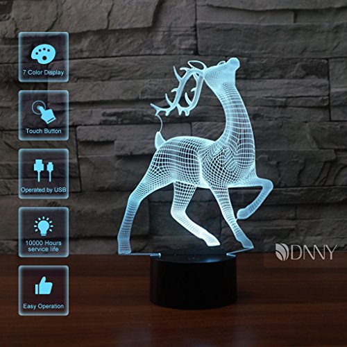 3d Illusion Deer Desk Toy Floor Lamp For Living Room Deer Feeder
