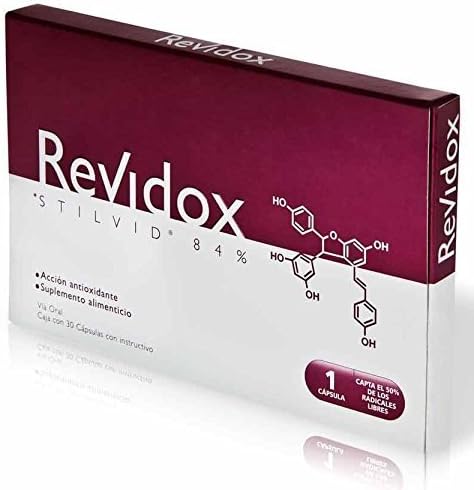 Revidox 60 CAP Stilvid 84% Resveratrol Antiox Anti Age Actafarma From Spain by Revidox