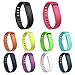 SnowCinda 10PCS Silicone Wristbands Accessory Replacement Bands with Clasps for Fitbit Flex Bracelet Large