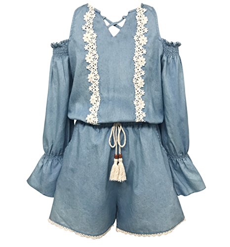 Smukke big girls vintage lace trimmed cold shoulder was…