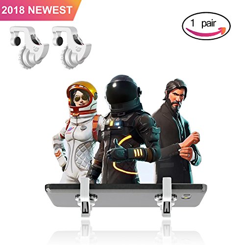 Mobile Game Controller for Fortnite/PUBG/Knives Out/Rules of Survival Button Touch Sensitive Shoot and Aim Triggers Accessories Joystick and Mobile Gamepad for Android IOS Phones Upgraded Version