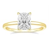 EAMTI 3CT 925 Sterling Silver Gold Engagement Rings