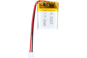 AKZYTUE 3.7V 200mAh 602025 Lipo Battery Rechargeable Lithium Polymer ion Battery Pack with PH2.0mm JST Connector