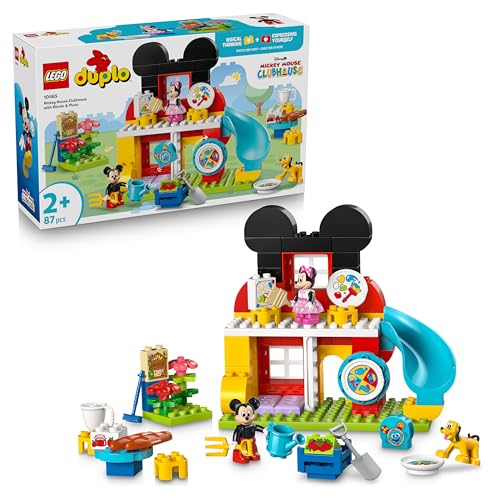 Duplo Disney Casa de Mickey Mouse con Minnie y Pluto de Juguete - Juego Educativo para la Motricidad Fina - 3 Figuras y Toodles - Regalo para Niños y Niñas de 2+ Años - 10465