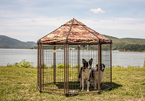 Advantek Original Pet Gazebo Outdoor Dog Kennel with Reversible Cover, 5 ft (Dark Forest) - Thumbnail 2