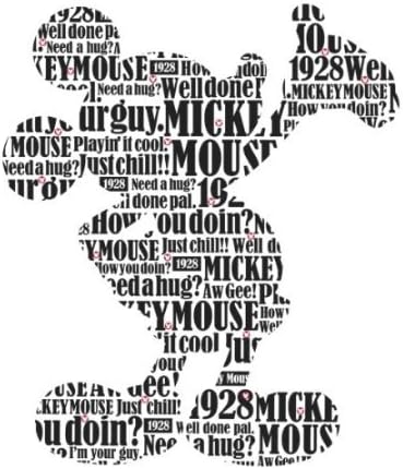Mickey &amp; Friends - Typography Mickey Mouse Peel &amp; Stick Giant Wall Decals