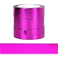 NatSumeBasics Bright Purple Metallic Washi Tape 3pcs 0.6in x 32ft Foil Washi Tapes Craft Masking Tapes Stickers Self-Adhesive
