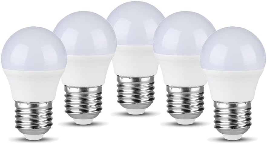V-TAC Edison Light Bulb - Golf Ball E27 LED, White, 5 Count (Pack of 1)