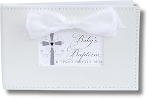 The Grandparent Gift Co. Growing in Faith Keepsake Photo Album, Baby Baptism