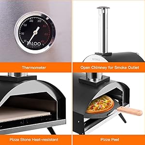 Kevirice Outdoor Pizza Oven, Portable Pizza Oven with Pizza Stone u0026  Peel,Stainless Steel Outdoor Countertop Pizza Ovens, Wood Fire Pizza Maker  for Outdoor Backyard Cooking | Guatemala Digital - guatemaladigital.com