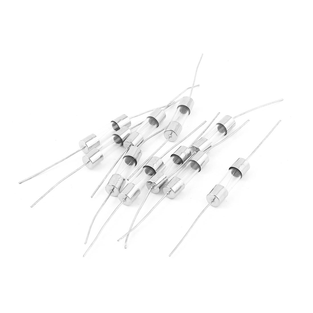 sourcingmap Fast Blow Axial Leaded Glass Tube Fuses 5 x 20mm 250V 5A 10pcs